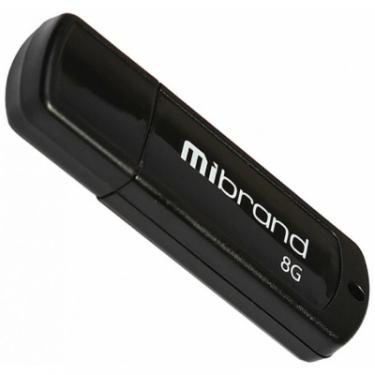 USB флеш накопитель Mibrand 8GB Grizzly Black USB 2.0 Фото