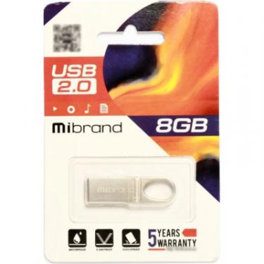 USB флеш накопитель Mibrand 8GB Irbis Silver USB 2.0 Фото 1