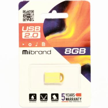 USB флеш накопитель Mibrand 8GB lynx Gold USB 2.0 Фото 1
