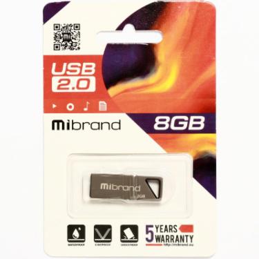 USB флеш накопитель Mibrand 8GB Stingray Grey USB 2.0 Фото 1