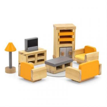 Игровой набор Viga Toys Деревянная мебель для кукол PolarB Гостиная Фото