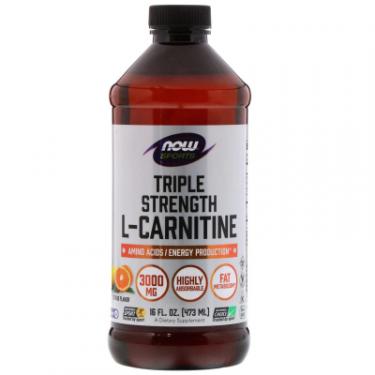 Витамин Now Foods L-Карнитин, 3000 мг, Жидкий с Цитрусовым Вкусом, L Фото