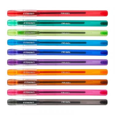 Ручка гелевая Unimax набор Trigel-3 ассорти цветов 0.5 мм, 10 цветов ко Фото 1