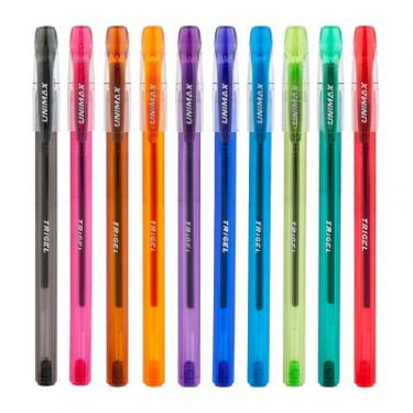 Ручка гелевая Unimax набор Trigel-3 ассорти цветов 0.5 мм, 10 цветов ко Фото 2