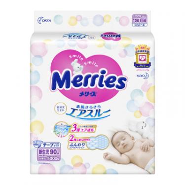 Подгузники Merries для новонароджених Merries NB 0-5 кг 90 шт Фото 1