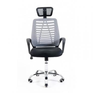Офисное кресло Richman Бласт сетка чорная + сетка серая Фото