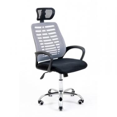 Офисное кресло Richman Бласт сетка чорная + сетка серая Фото 1