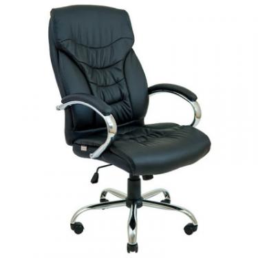 Офисное кресло Richman Кальяри хром к/з чорний Фото 1