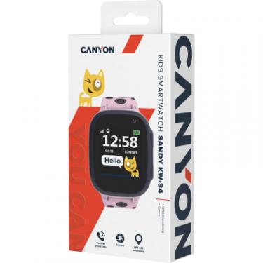 Смарт-часы Canyon CNE-KW34PP Kids smartwatch Sandy, Pink Фото 5