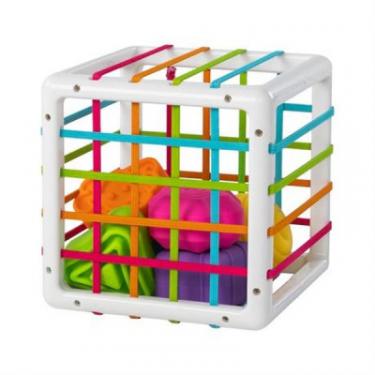 Развивающая игрушка Fat Brain Toys Куб-сортер со стенками-шнурочками InnyBin Фото 2