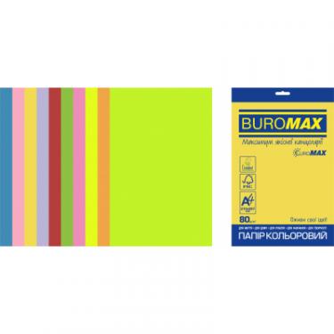 Бумага Buromax А4, 80g, NEON+INTENSIVE, 10colors, 50sh, EUROMAX Фото