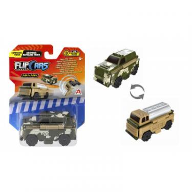 Машина Flip Cars 2 в 1 Командна вантажівка і Вантажівка-заправник В Фото