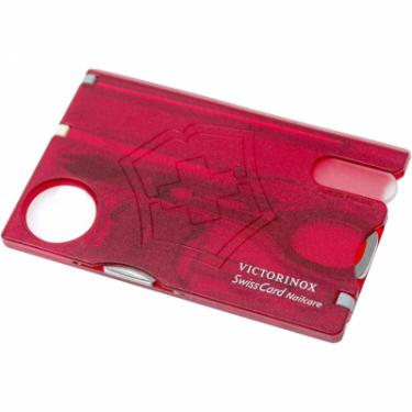 Нож Victorinox SwissCard NailCare Transparent Red Фото 4