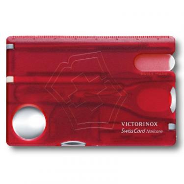 Нож Victorinox SwissCard NailCare Transparent Red Фото 5