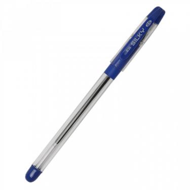 Ручка масляная Baoke 0.5 мм, з грипом синя Silky Фото