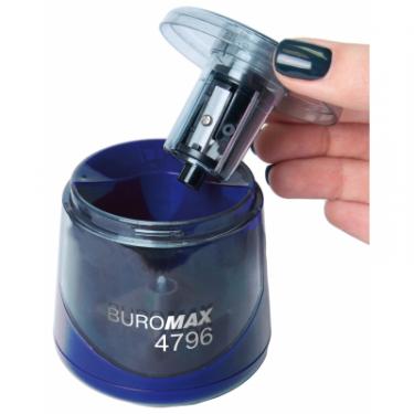 Точилка Buromax автоматична з контейнером Синя Фото 1