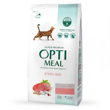 Сухой корм для кошек Optimeal для стерилізованих/кастрованих з яловичиною і сорг Фото
