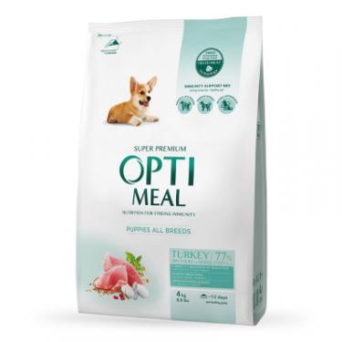 Сухой корм для собак Optimeal для цуценят всіх порід зі смаком індички 4 кг Фото