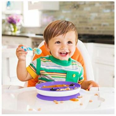 Набор детской посуды Munchkin тарілка секційна на присосці фіолетова Фото 1