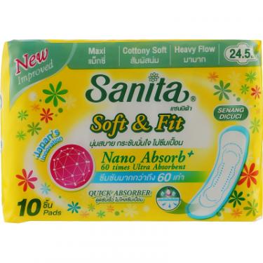 Гигиенические прокладки Sanita Soft & Fit Maxi 24.5 см 10 шт. Фото