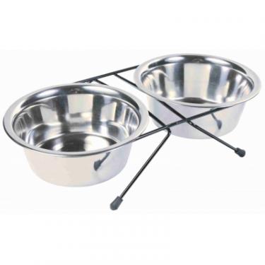 Посуда для собак Trixie низька підставка з мисками 750 мл/15 см Фото