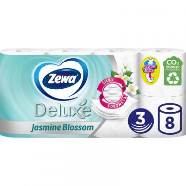 Туалетная бумага Zewa Deluxe Жасмин 3 шари 8 рулонів Фото