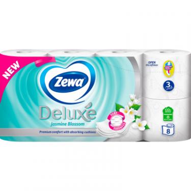 Туалетная бумага Zewa Deluxe Жасмин 3 шари 8 рулонів Фото 1