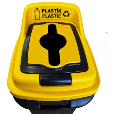Контейнер для мусора Planet Household Re-Сycler для сортування (пластик) чорний із жовти Фото 2