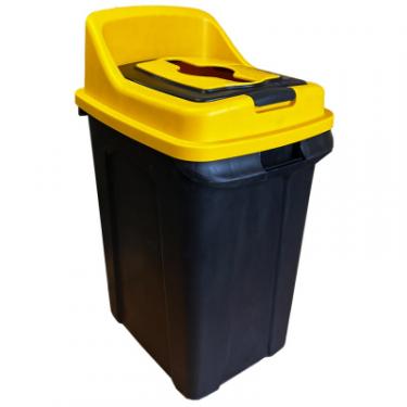 Контейнер для мусора Planet Household Re-Сycler для сортування (пластик) чорний із жовти Фото 3