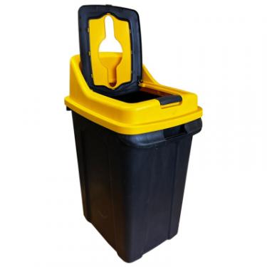 Контейнер для мусора Planet Household Re-Сycler для сортування (пластик) чорний із жовти Фото 4