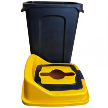 Контейнер для мусора Planet Household Re-Сycler для сортування (пластик) чорний із жовти Фото 6