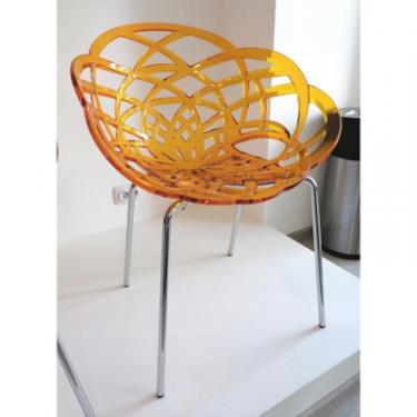 Кухонный стул PAPATYA flora ml сидіння прозоро-помаранчеве, колір 50, хр Фото 1