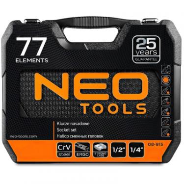Набор инструментов Neo Tools 1/2", 1/4", CrV, 77 шт. Фото 8