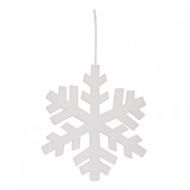 Украшение декоративное Novogod`ko сніжинка, біла, поліестер, 50 cм Фото