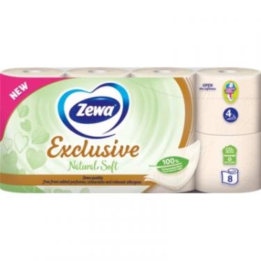 Туалетная бумага Zewa Exclusive Natural Soft 4 шари 8 рулонів Фото 1