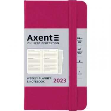 Еженедельник Axent 2023 Pocket Strong 90x150 мм малиновий Фото