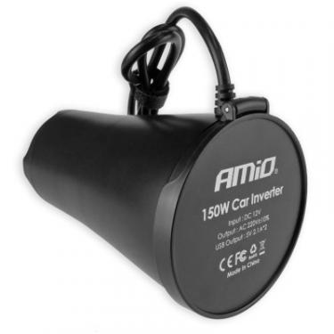 Автомобильный инвертор AMiO 12V/220V 150W (300W peak power), USB*2(5V/2.1A) Фото 3