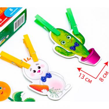 Развивающая игрушка Vladi Toys Гра-шнурівка Кумедна компанія з прищіпками (укр) Фото 2