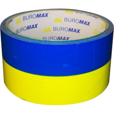 Скотч Buromax 48 мм х 35 м Синьо-жовта Фото