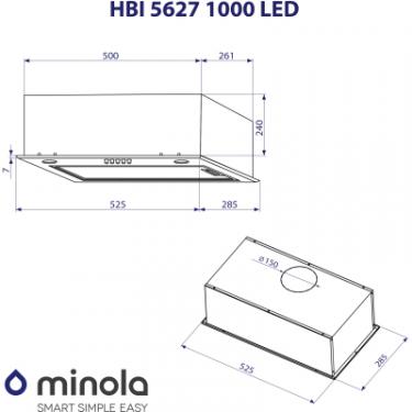 Вытяжка кухонная Minola HBI 5627 GR 1000 LED Фото 9
