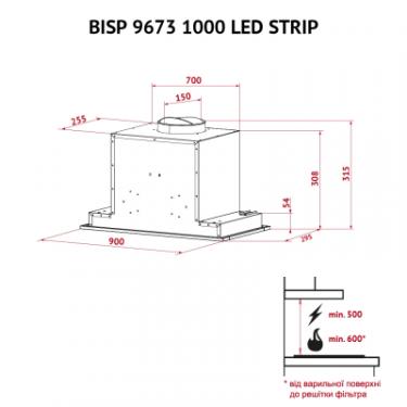 Вытяжка кухонная Perfelli BISP 9673 WH 1000 LED Strip Фото 10