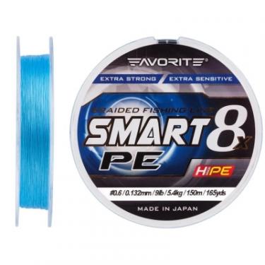 Шнур Favorite Smart PE 8x 150м 0.6/0.132mm 9lb/5.4kg Sky Blue Фото 1