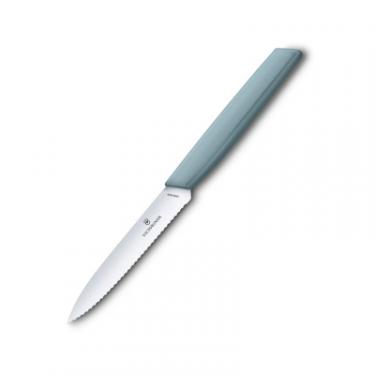 Кухонный нож Victorinox Swiss Modern Paring Serrate 10см Blue Фото 3