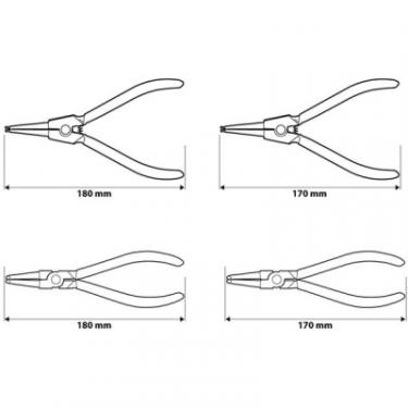 Щипцы Neo Tools для стопорних кілець, набір 4 шт., CrV, 2х170мм та Фото 8