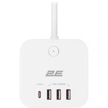 Сетевой фильтр питания 2E 3*USB-A, 1*USB-C, 1.5м, white Фото 2