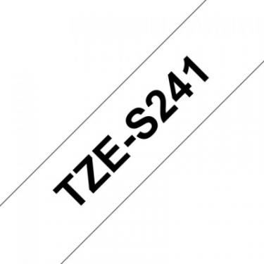 Лента для принтера этикеток UKRMARK B-S-T241P-BK/WT, сумісна з TZES241, 18мм х 8м. bla Фото 1