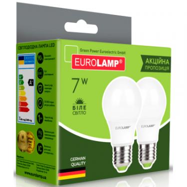 Лампочка Eurolamp LED A60 7W E27 4000K 220V акция 1+1 Фото 2