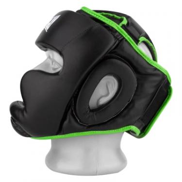 Боксерский шлем PowerPlay 3100 PU Чорно-зелений L Фото 1