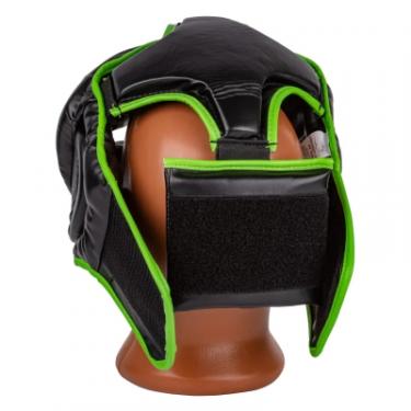 Боксерский шлем PowerPlay 3100 PU Чорно-зелений L Фото 2