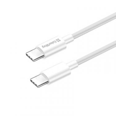 Дата кабель ColorWay USB-C to USB-C 1.0m 3A 60W white Фото 2